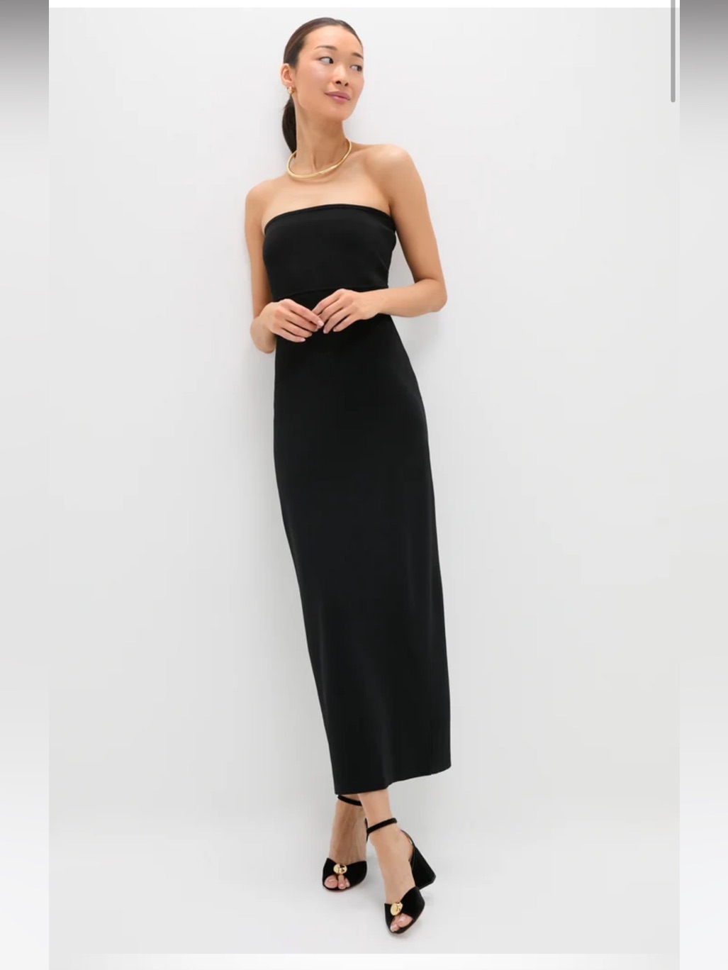 Tuckernuck Black Strapless Joelle Dress